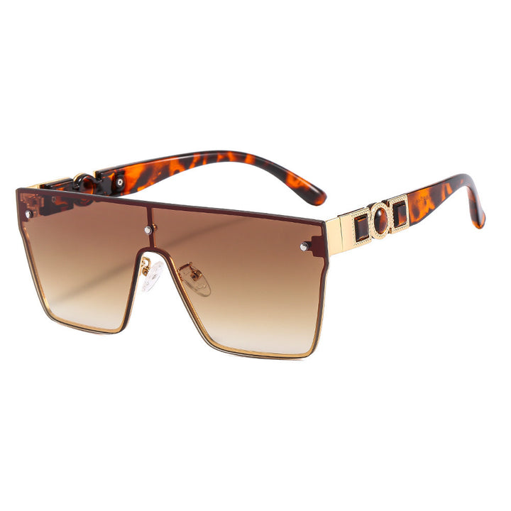 Damen oversized transparente Sonnenbrille mit modischem Rahmen Karnz