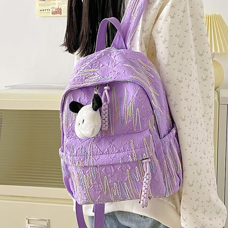 Trendy Texturierter Rucksack Karnz