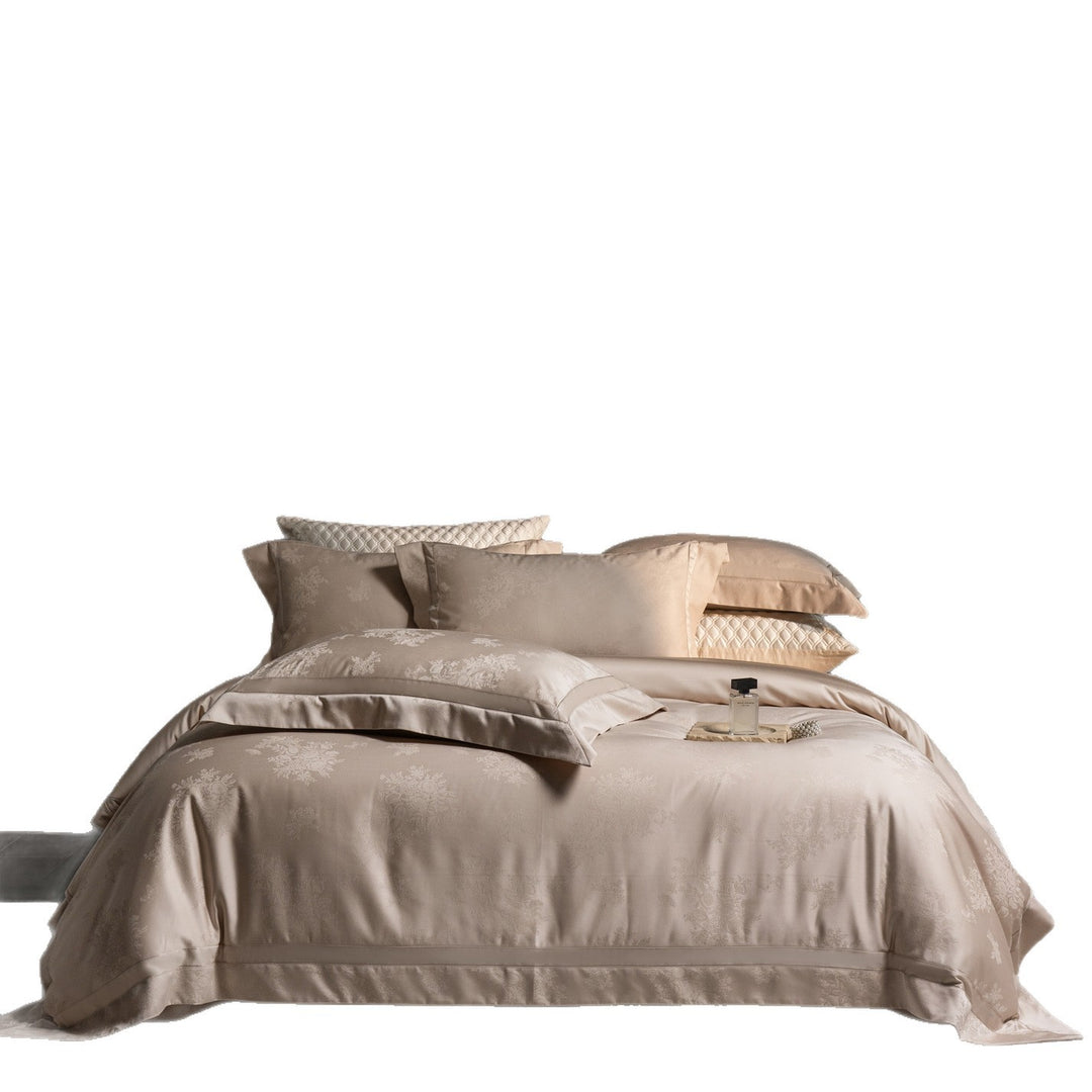 Luxus Damask Jacquard Satingewebe Bettwäsche Set mit Hotelstil Saum