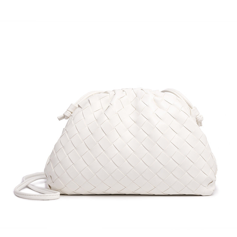 Elegante Gewebte Leder Eimer Tasche Karnz