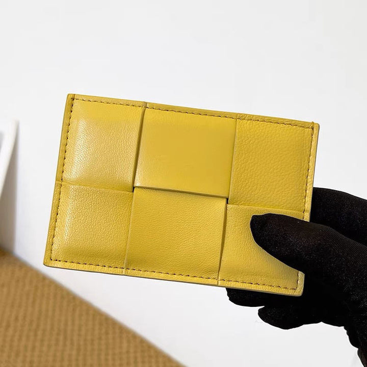 Woven Leather Card Holder Karnz