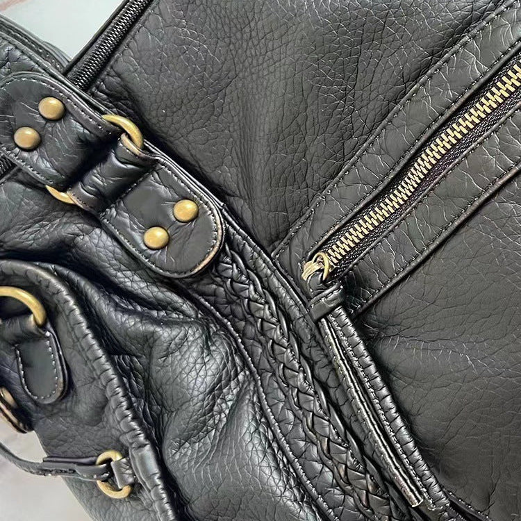 Damen Schultertasche PU-Leder geräumig mit Laptopfach und verstellbarem Schulterriemen | Karnz