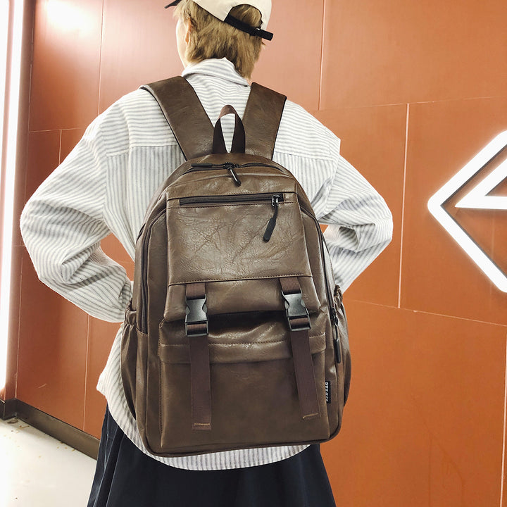 Stylischer Multifunktions-Leder-Rucksack Karnz