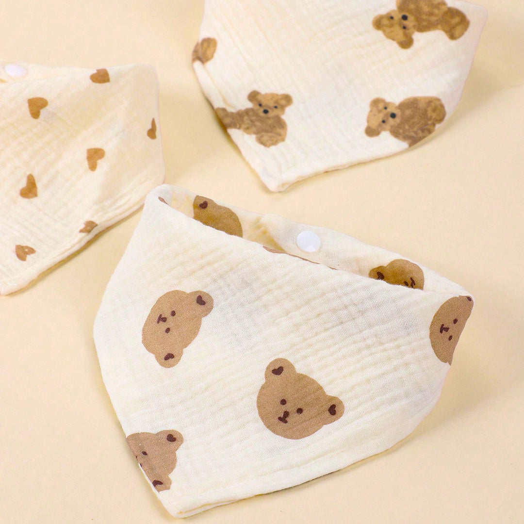 Weiches Baumwoll-Baby-Bandana-Lätzchen-Set Karnz