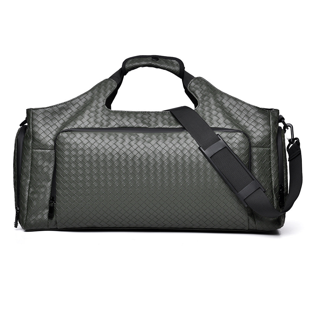 Gewebte Leder Reise-Duffel-Tasche Karnz