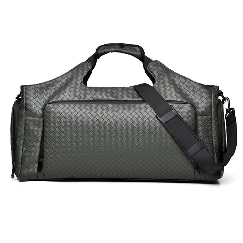 Gewebte Leder Reise-Duffel-Tasche Karnz