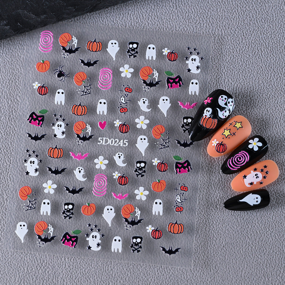 Halloween-Themen Nagelkunst Aufkleber Set