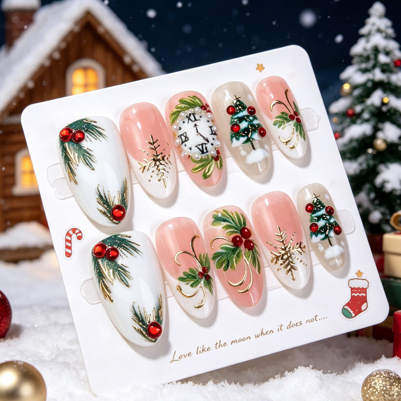 Festliches thematisiertes dekoratives Press-On-Nagelset