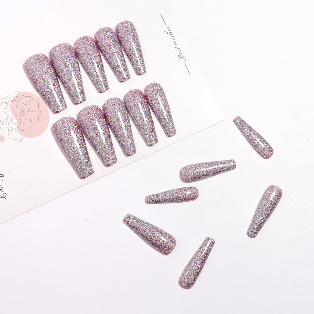 Glamouröse Glitzernd Press-On Nagelspitzen Karnz