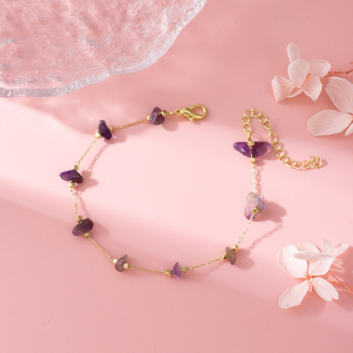 Rose Quartz Charm Fußkettchen Karnz