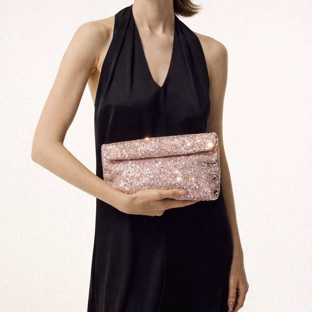 Glänzende Perlen Clutch Tasche