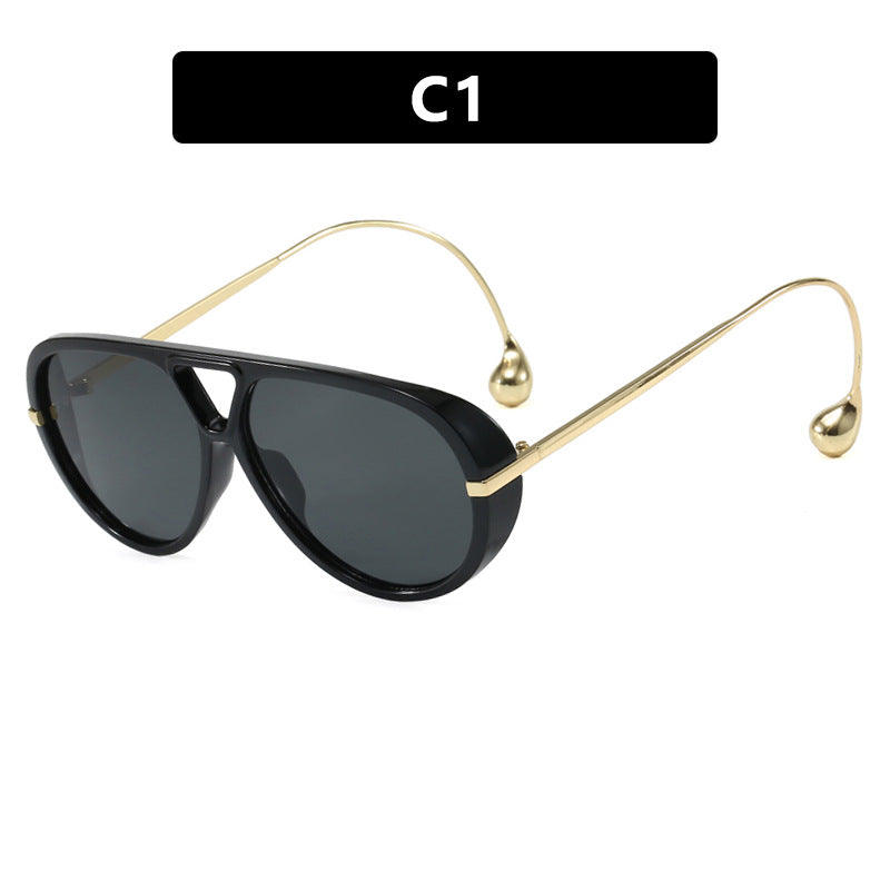 Damen modische Pilotensonnenbrille mit luxuriösem Metallrahmen Karnz