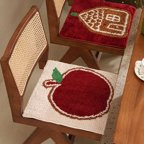 Getuftetes weihnachtliches Tischset mit Lebkuchenhaus-Motiv Karnz