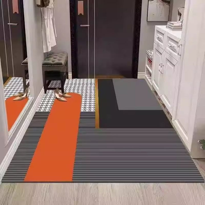 Modern geometrischer Eingangsbereich Teppich