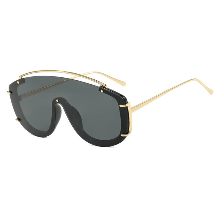 Damen futuristische Oversized-Sonnenbrille Karnz