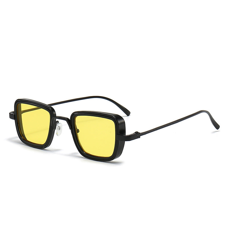 Damen stilvolle quadratische Sonnenbrille mit elegantem Metallrahmen Karnz