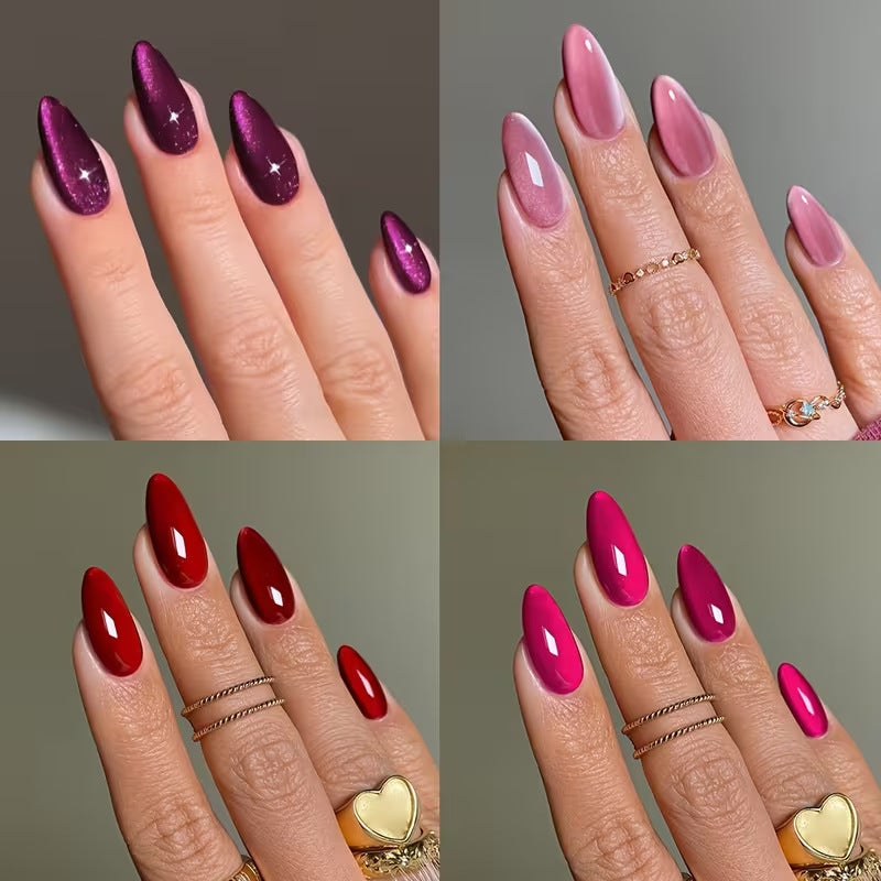Glänzende Stiletto-Nagelspitzen Karnz