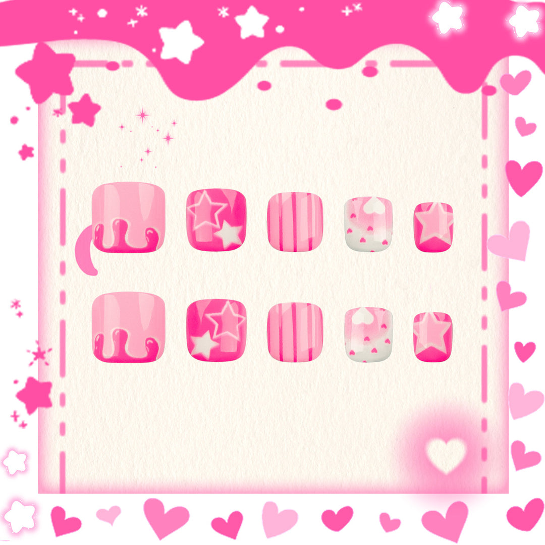 Künstliche Nagelkunst mit Panda-Motiven Karnz