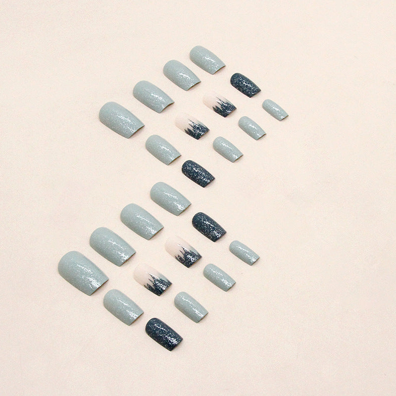 Gradient Glitter Gel Nagelspitzen Set Karnz