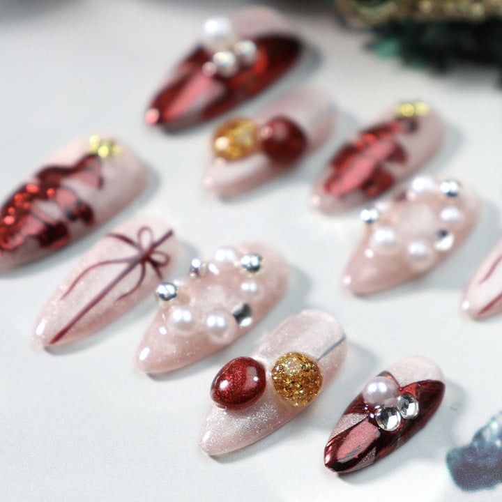 Festive Dekorative Press-On Nagel Set