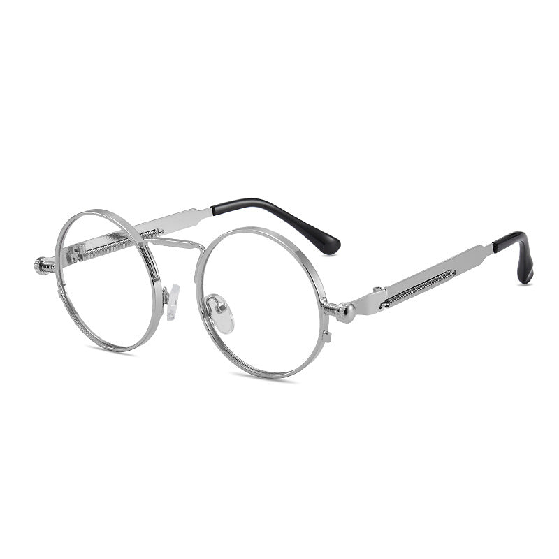 Damen elegante runde Metallbrille Karnz