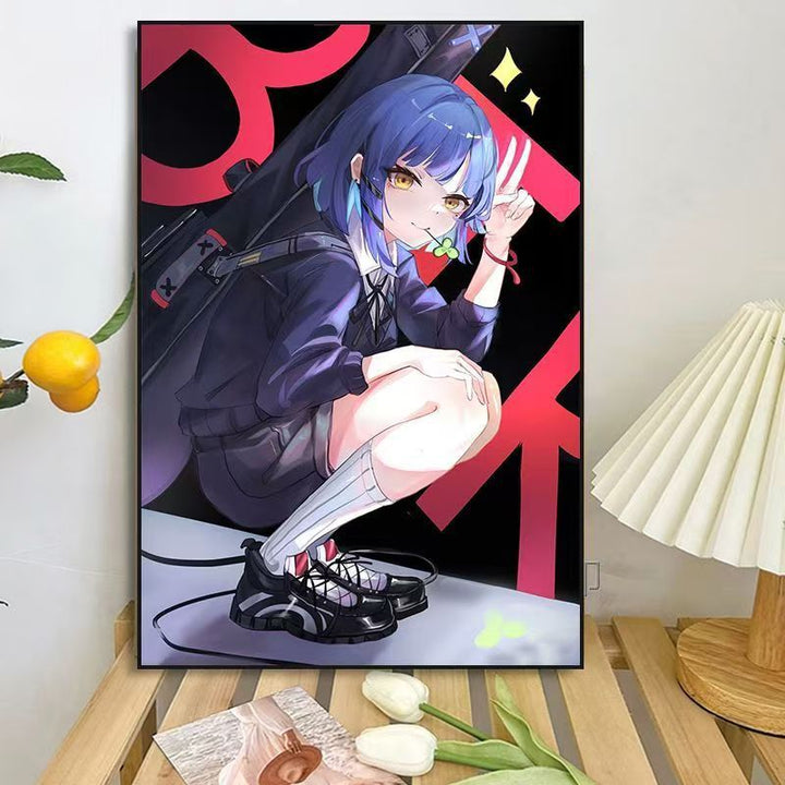 Anime-inspirierte Charakter-Wandkunst Druck Karnz
