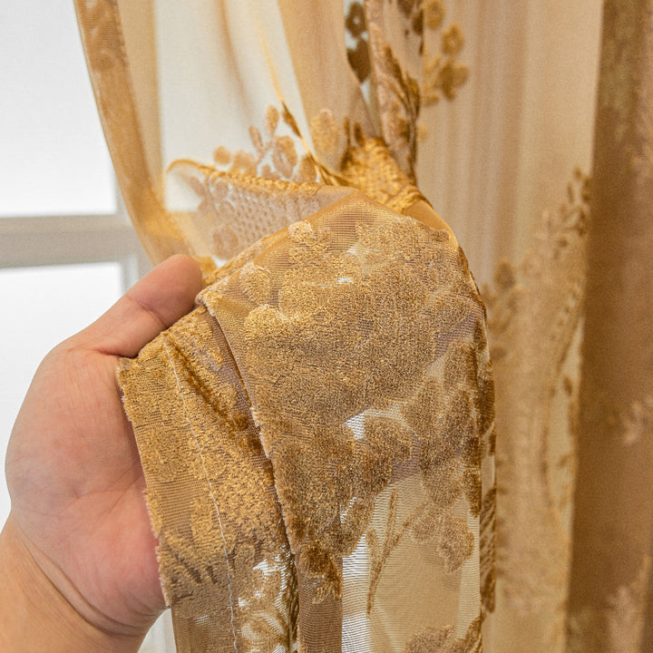 Elegante Durchsichtige Spitzenvorhänge Karnz