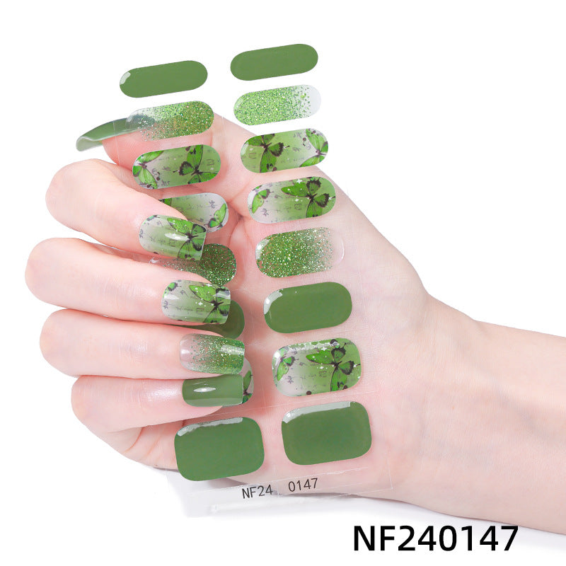 Elegante French Tip Nagelaufkleber