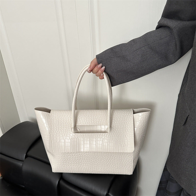 WoCrocodile Texturiert Strukturierte Handtasche Karnz
