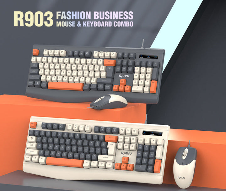 Verdrahtetes ergonomisches mechanisches Tastatur- und Mausset Karnz