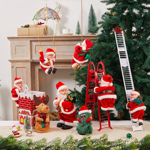 Dekorativer Weihnachtsmann mit Glöckchen Karnz