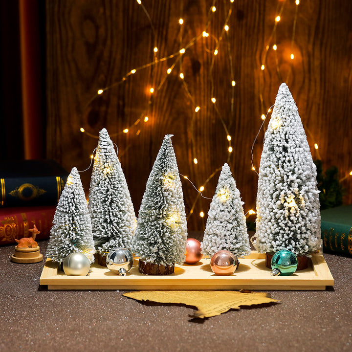 Dekoratives Miniatur-Weihnachtsbaum-Set Karnz