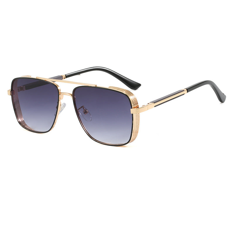 Damen modische quadratische Sonnenbrille mit luxuriösen Metallakzenten Karnz