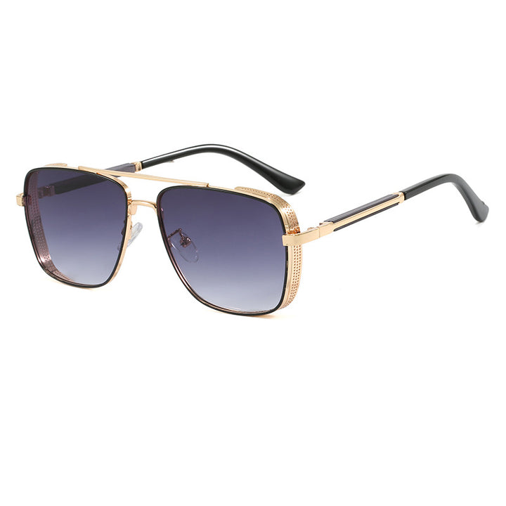 Damen modische quadratische Sonnenbrille mit luxuriösen Metallakzenten Karnz