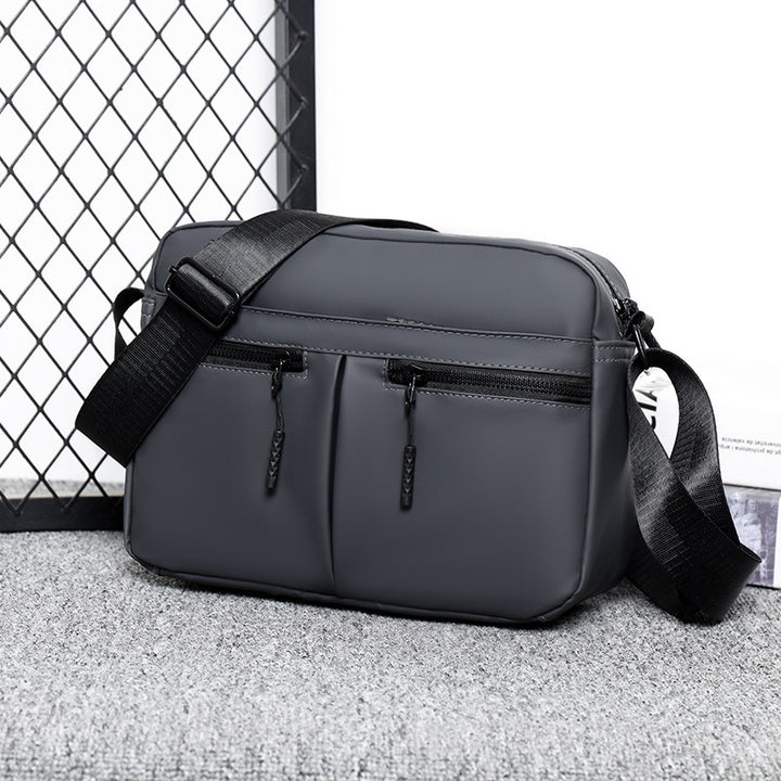 Schlanke Utility Crossbody Bag mit doppeltem Reißverschluss Karnz