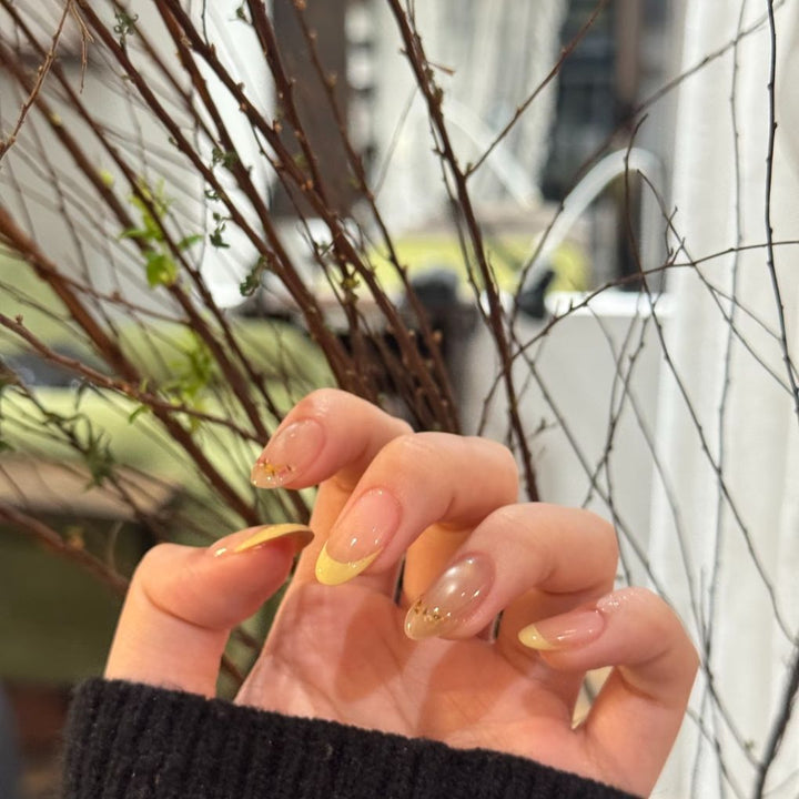 Elegante Ombre French Tip Nagelverlängerungen
