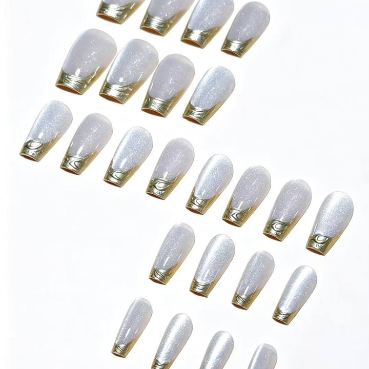 Elegantes French Tip Press-On Nagelset Karnz 1787380647