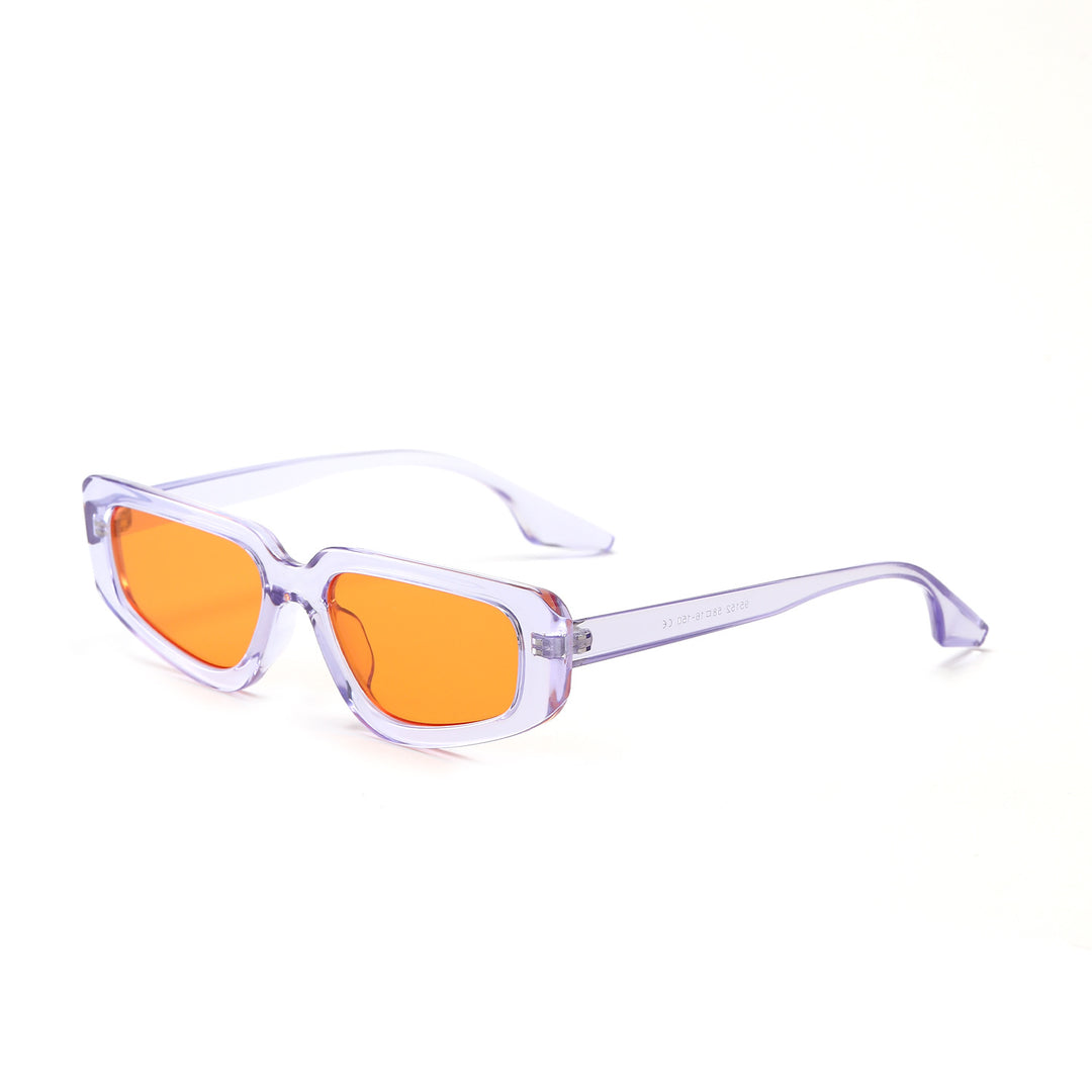Damen modische quadratische Sonnenbrille mit modernem hochglänzendem Kunststoffrahmen Karnz