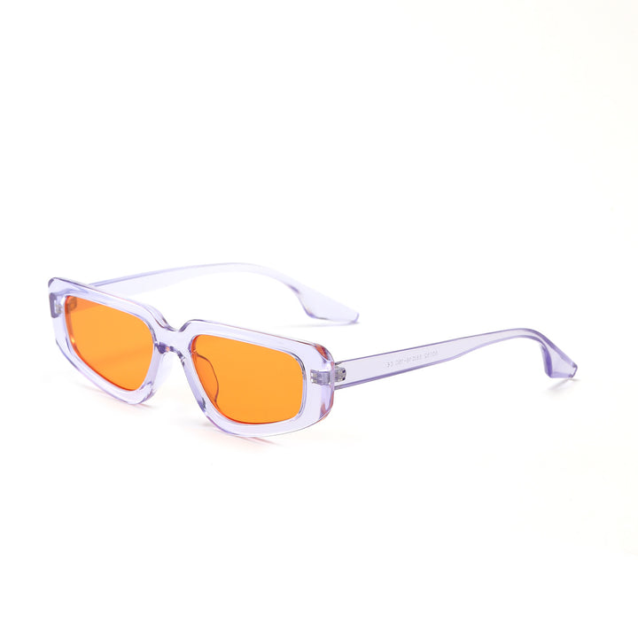 Damen modische quadratische Sonnenbrille mit modernem hochglänzendem Kunststoffrahmen Karnz