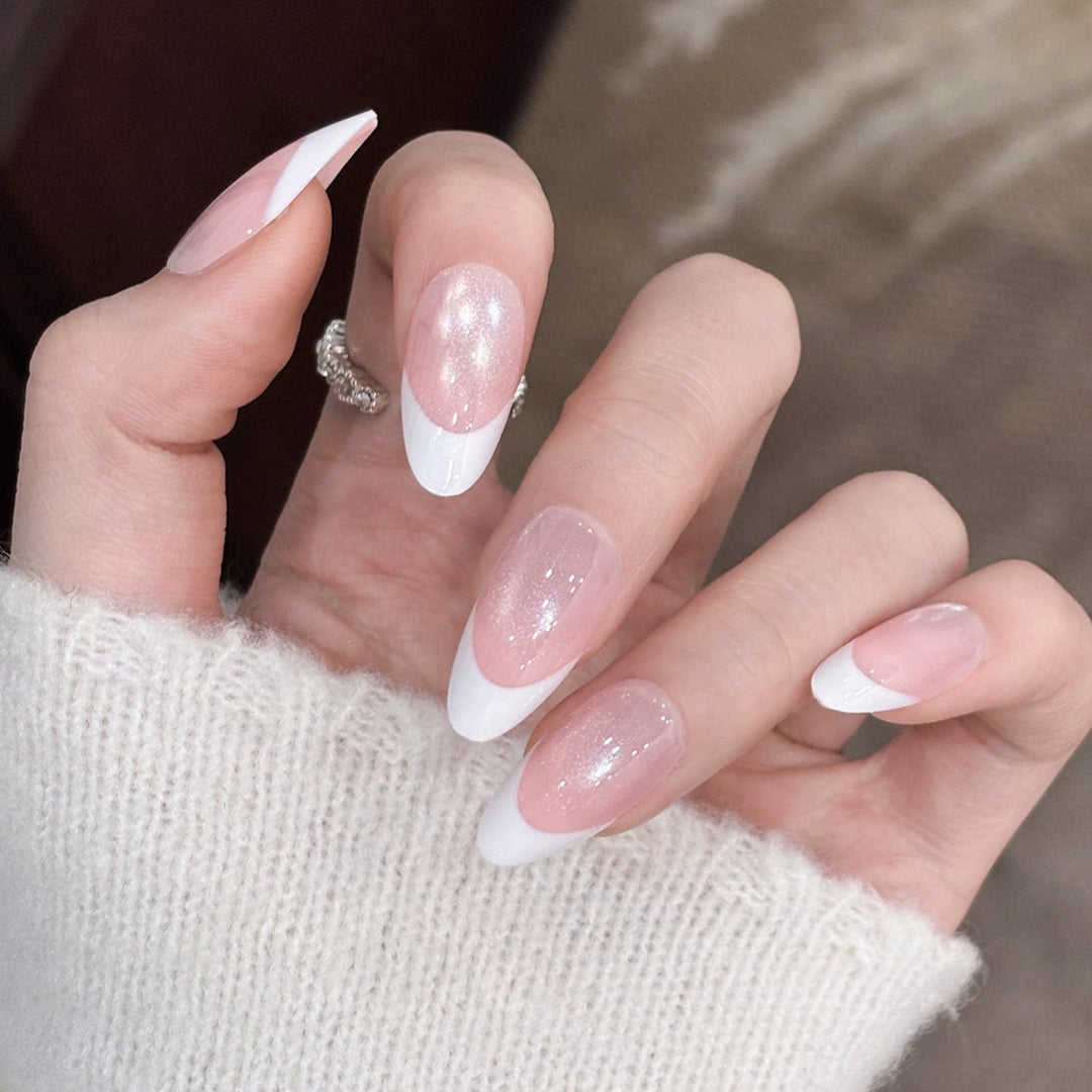 Elegante Ombre Druck-On-Nagelerweiterungen