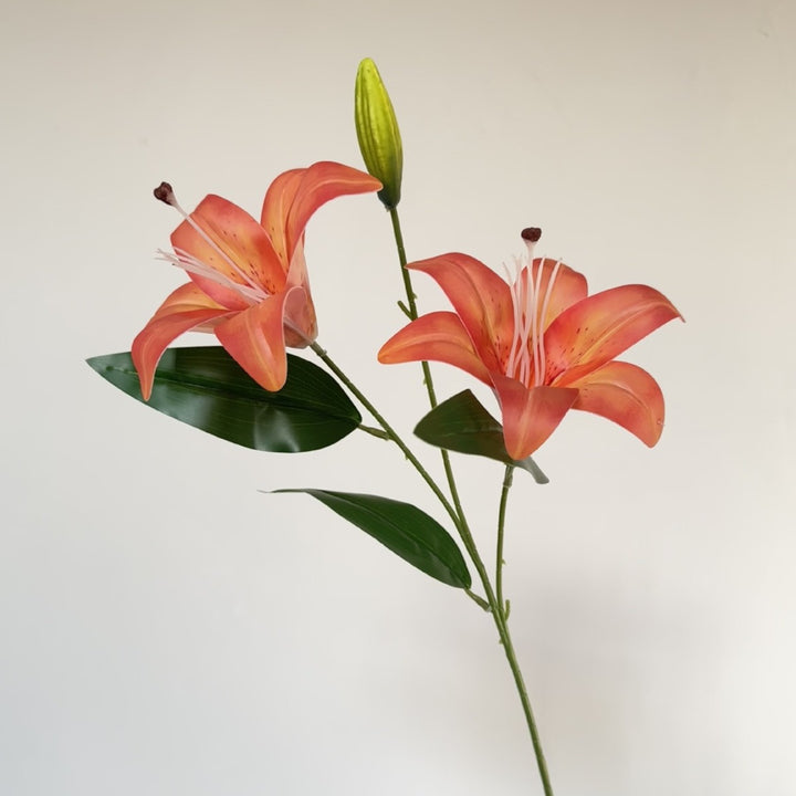 Künstlicher Lilienzweig mit detailgetreuen Blüten Karnz