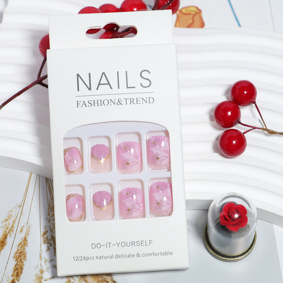 DIY Floral Design Press-On Nail Set Karnz