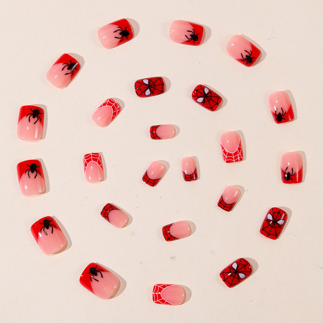 Spider Web Halloween Nagelkunst Erweiterungen Karnz