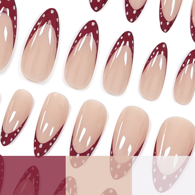 Dekorative French Tip Acrylnagelverzierungen Karnz