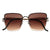 Damen modische quadratische Sonnenbrille mit graduiertem Gläsern Karnz