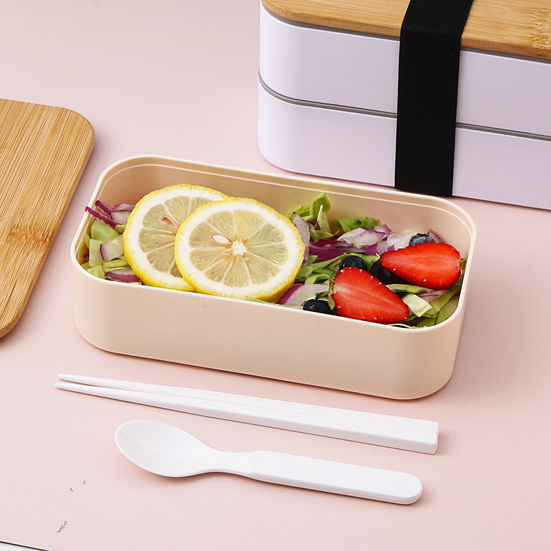 Dual-Tiered Bambus Top Lunchbox