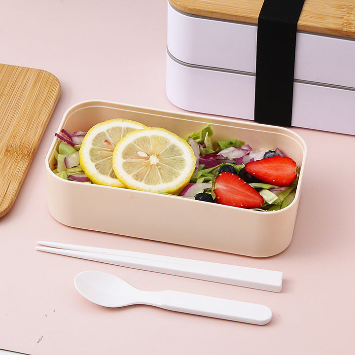 Dual-Tiered Bambus Top Lunchbox