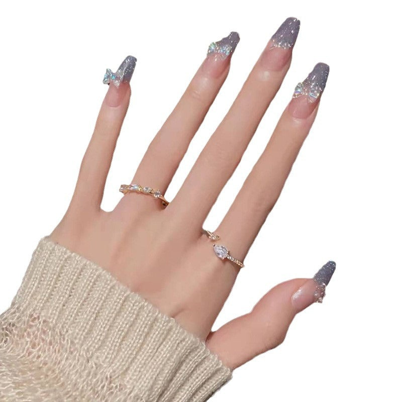Künstliche Glamouröse Herz-Nagelspitzen Karnz