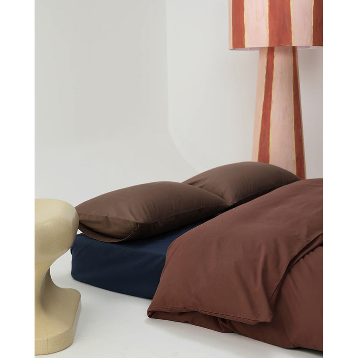 Premium-Baumwollsatin-Duvetbezug-Set mit Spannbetttuch und Kissenbezügen