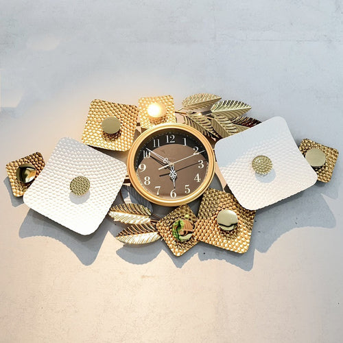 Zeitgenössische florale Wanduhr Skulptur Karnz